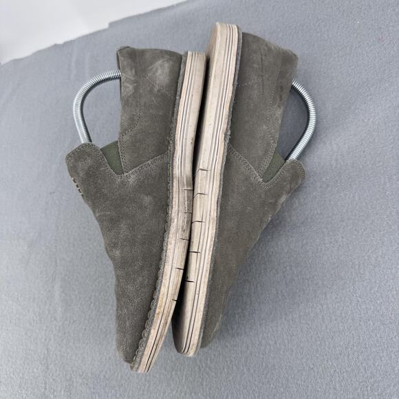 Clarks Forge‎ Free Mens Olive Green Suede Slip On Loafers 9.5M Casual Shoes